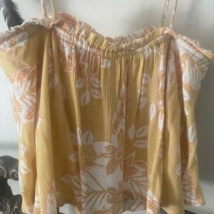 Cotton Candy LA Two piece cropped top wide leg pants set tropical Hawaii floral